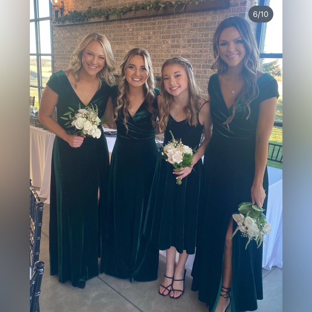 Emerald green formal dress